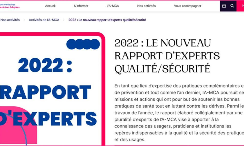 Rapport 2022 des experts de l’A-MCA