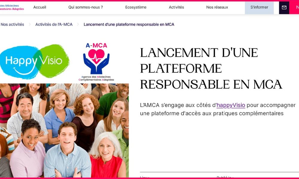 Projet de plateforme proposée par HappyVisio en partenariat avec l’A-MCA