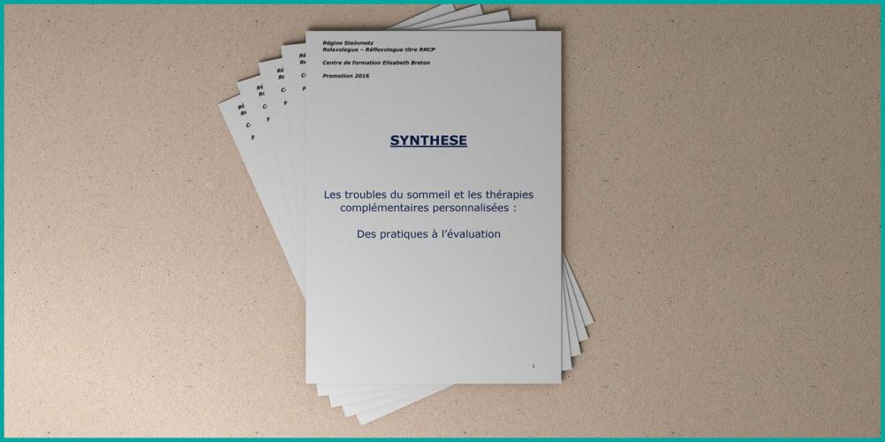 Les troubles du sommeil et les thérapies complémentaires personnalisées : des pratiques à l’évaluation