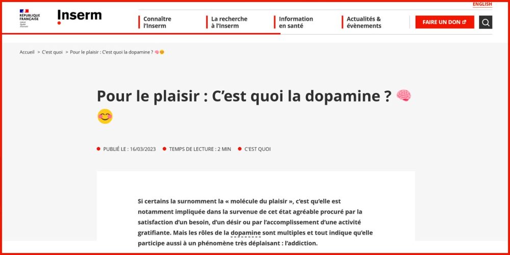 [INSERM] Dopamine et addictions